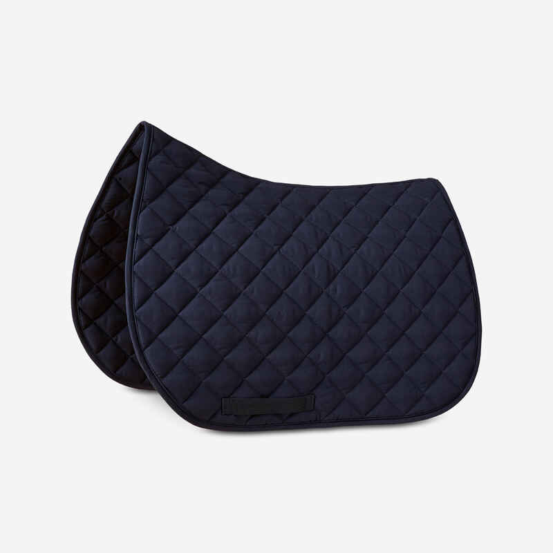 Numnah Equitation Roma Grand Prix Tapis De Selle Équestre - Coton Matelassé - Taille Full - Marine Tapis Selle Coton Matelassé équitation