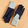 Kids' Warm Horse Riding Gloves 140 - Navy/Green