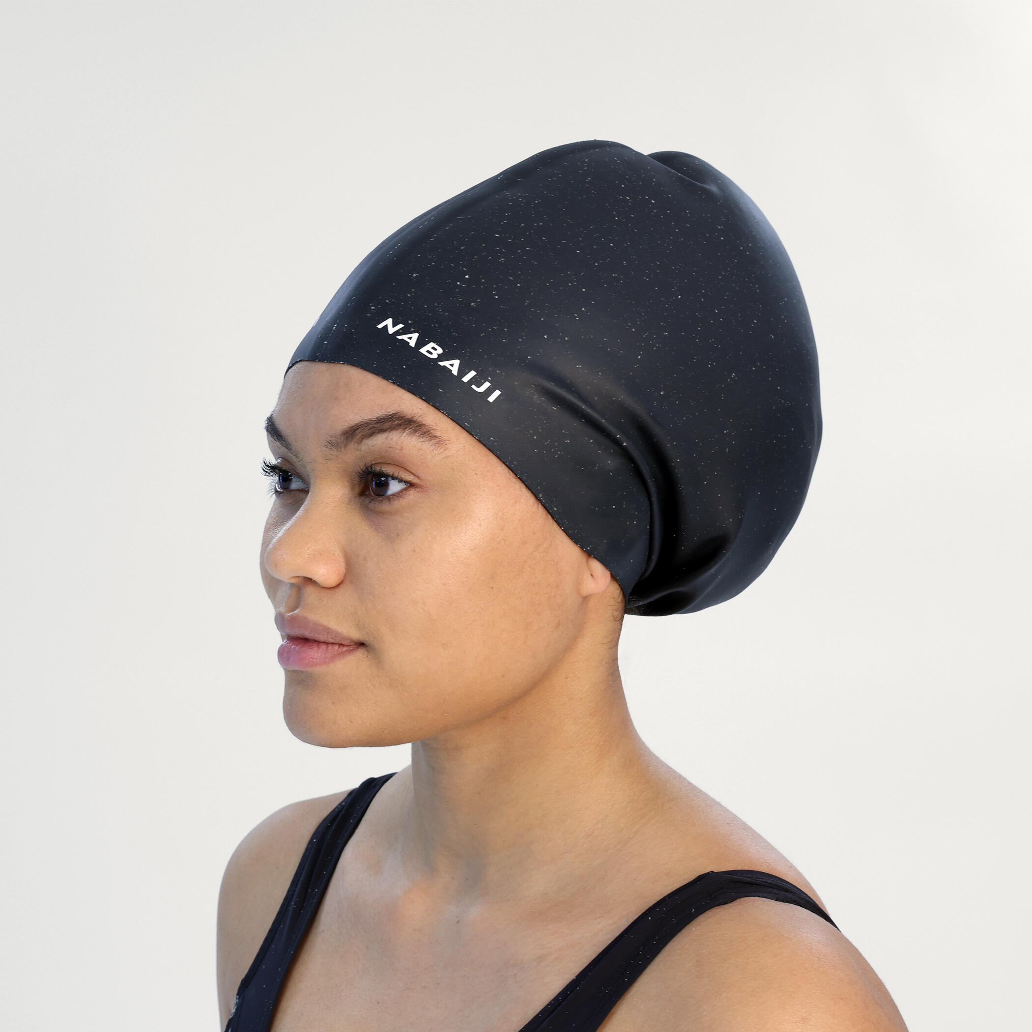 Gorro natación silicona extravolumen negro 4/9