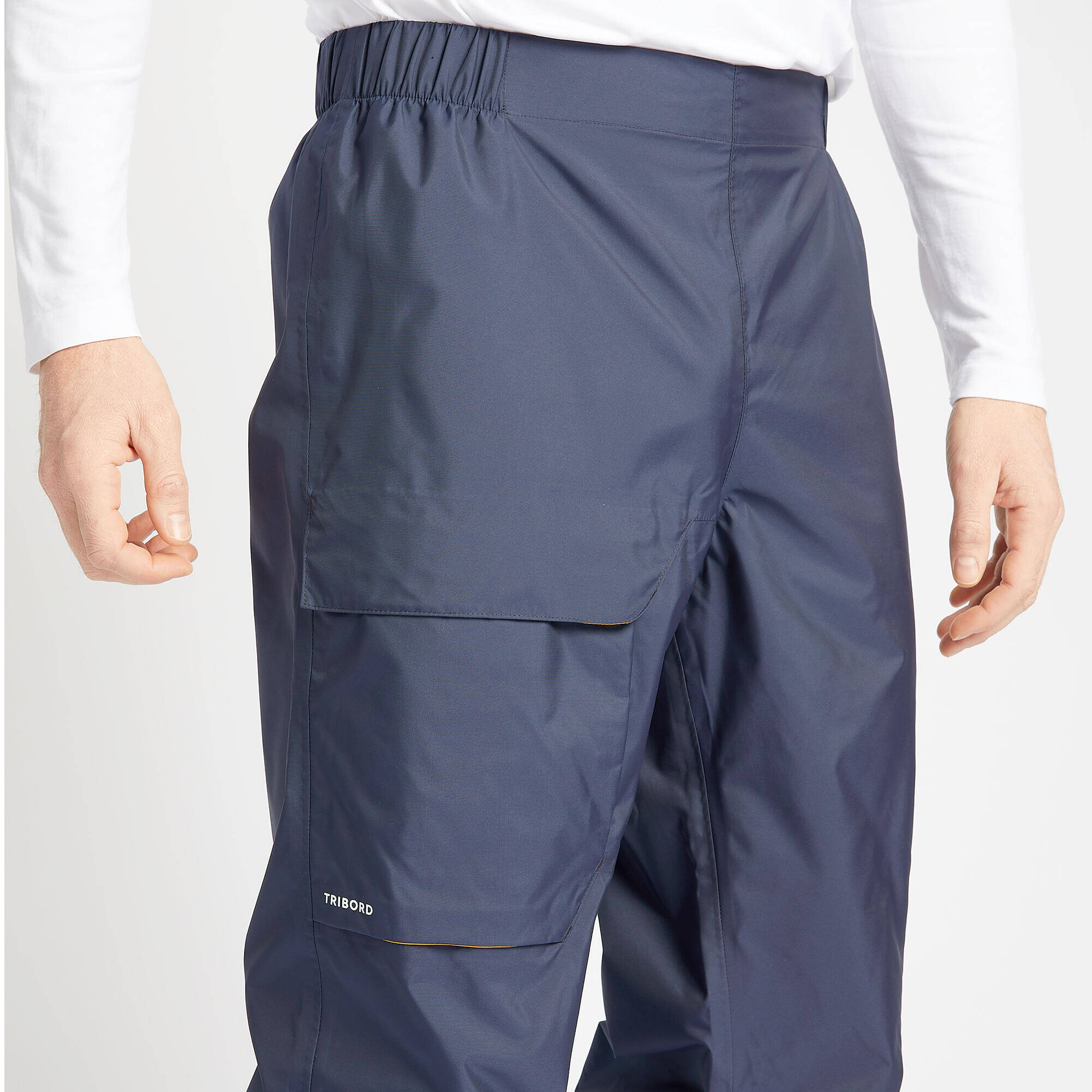 Men Waterproof Sailing Overtrousers 100 Navy -  4