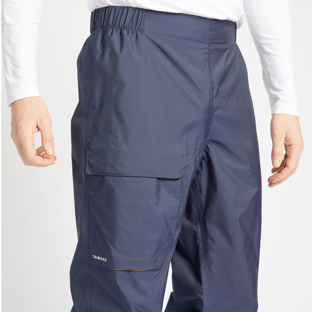 Cubrepantalón de vela impermeable azul marino para hombre Sailing 100