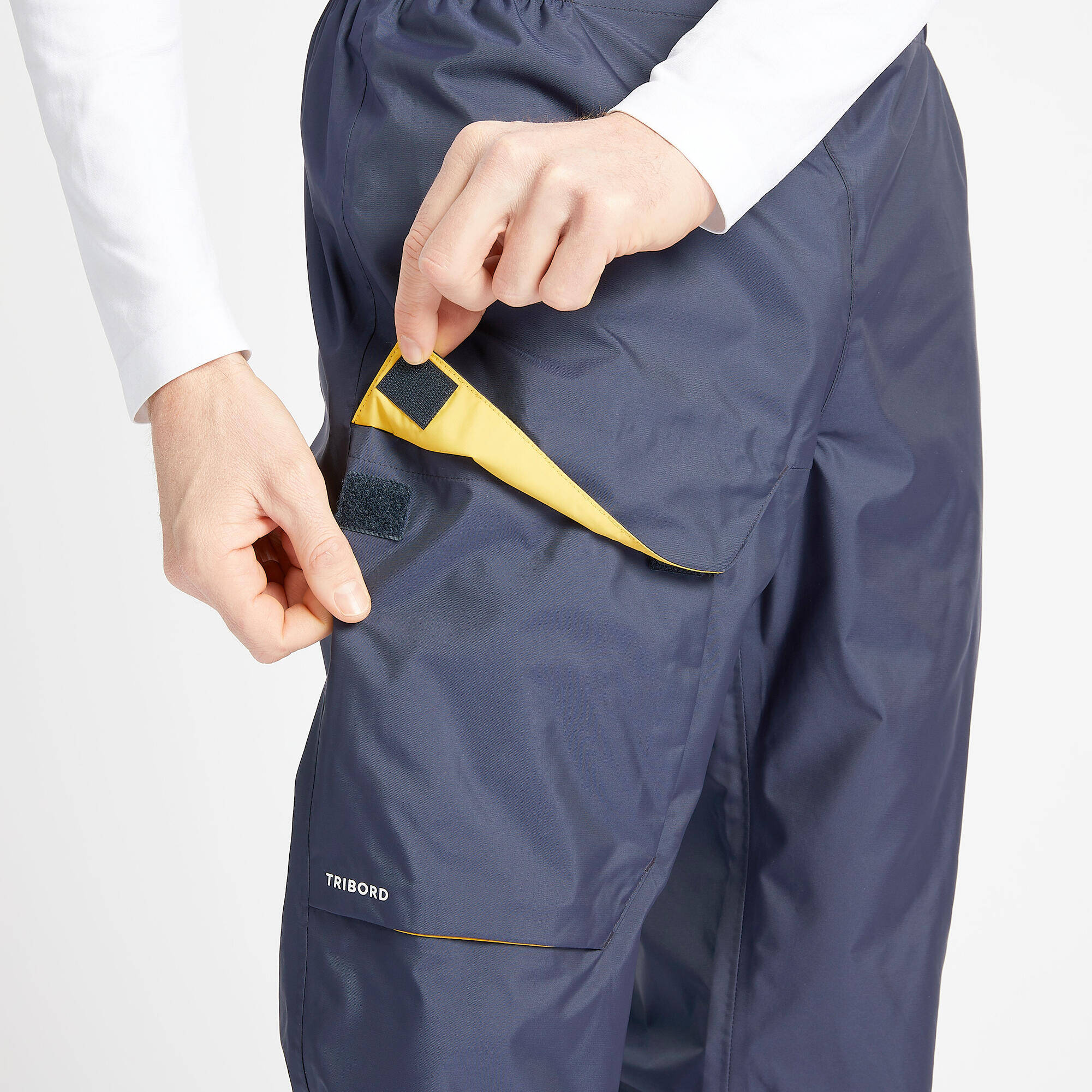 Men Waterproof Sailing Overtrousers 100 Navy -  2