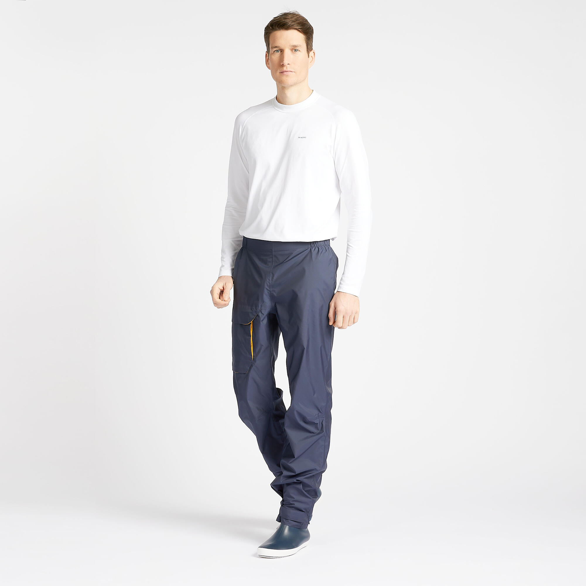 Pantalón impermeable para hombre Tribord S100 azul