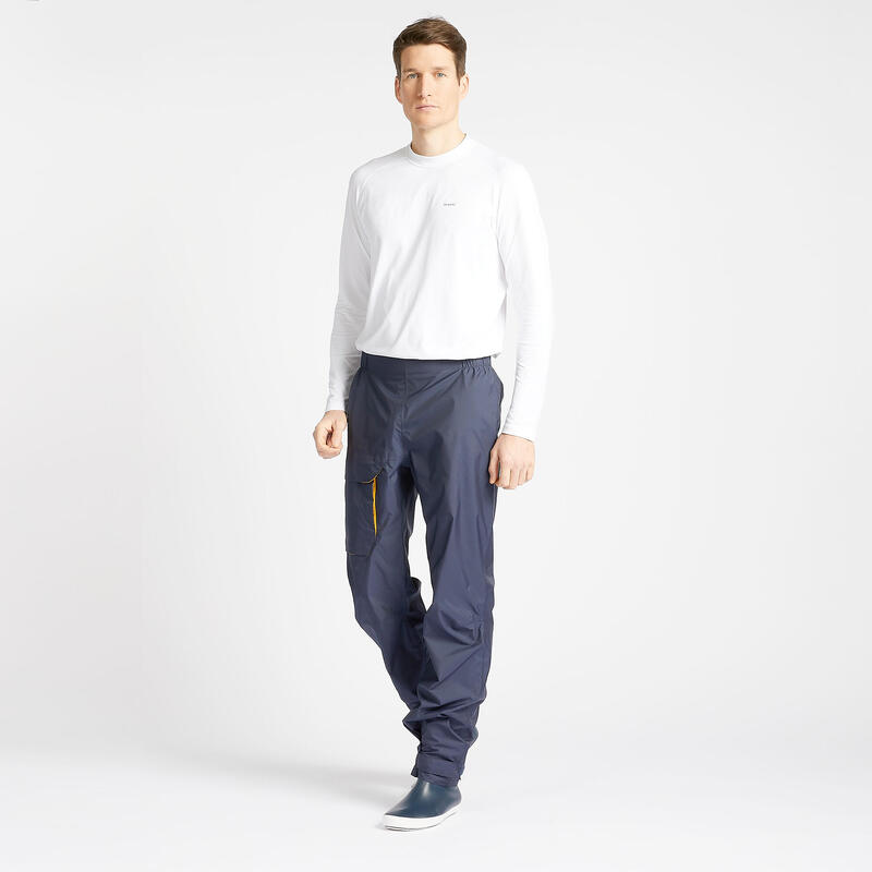 Men's Waterproof Sailing Overtrousers 100 Navy