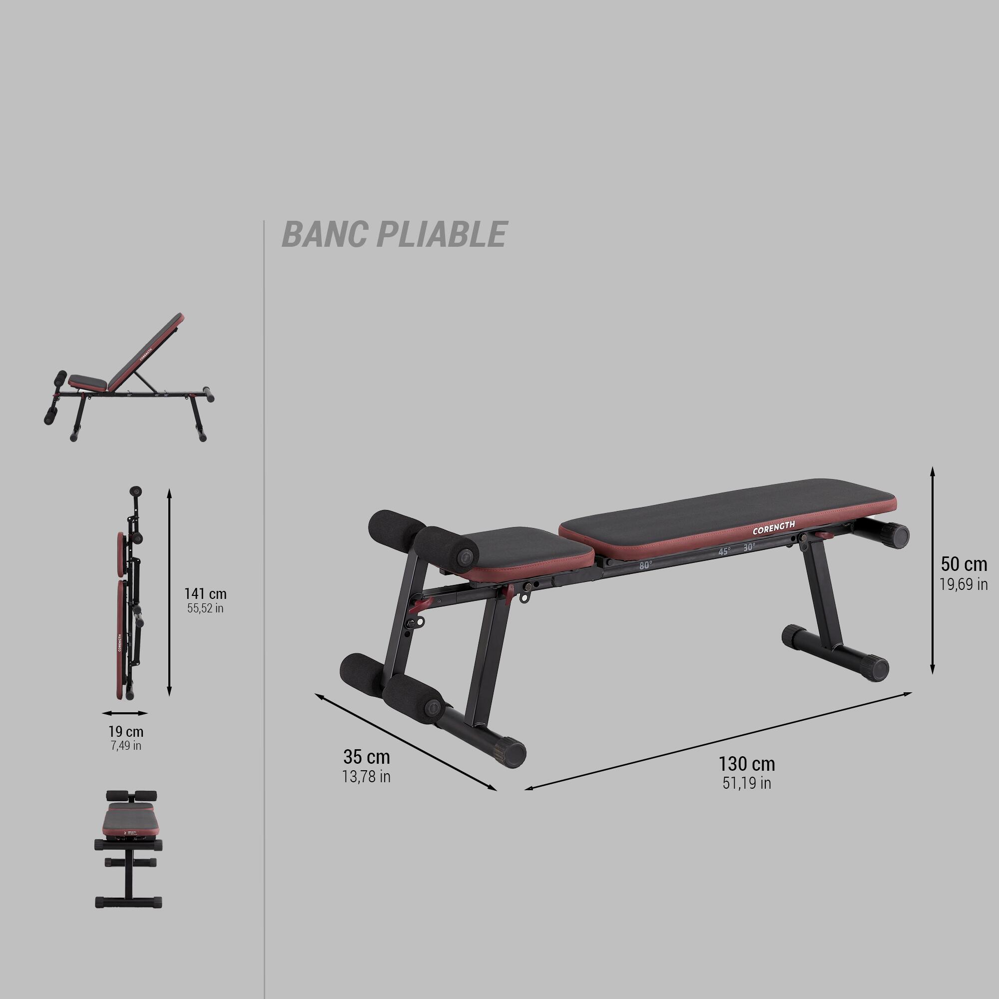 Foldable weight training bench sale