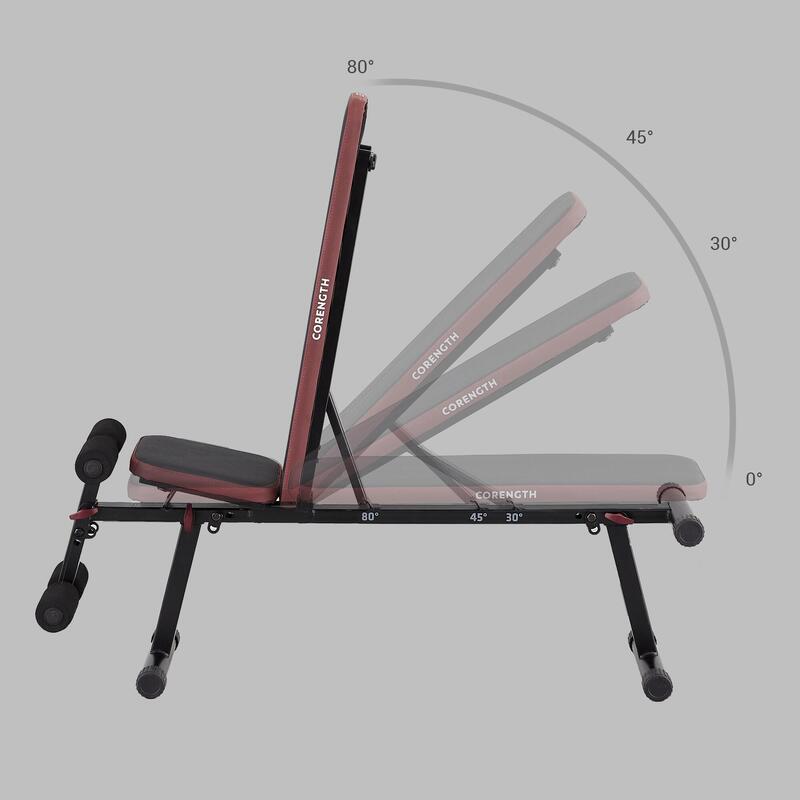 DOMYOS by decathlon BANC MUSCULATION PLIABLE INCLINÉ DÉCLINÉ