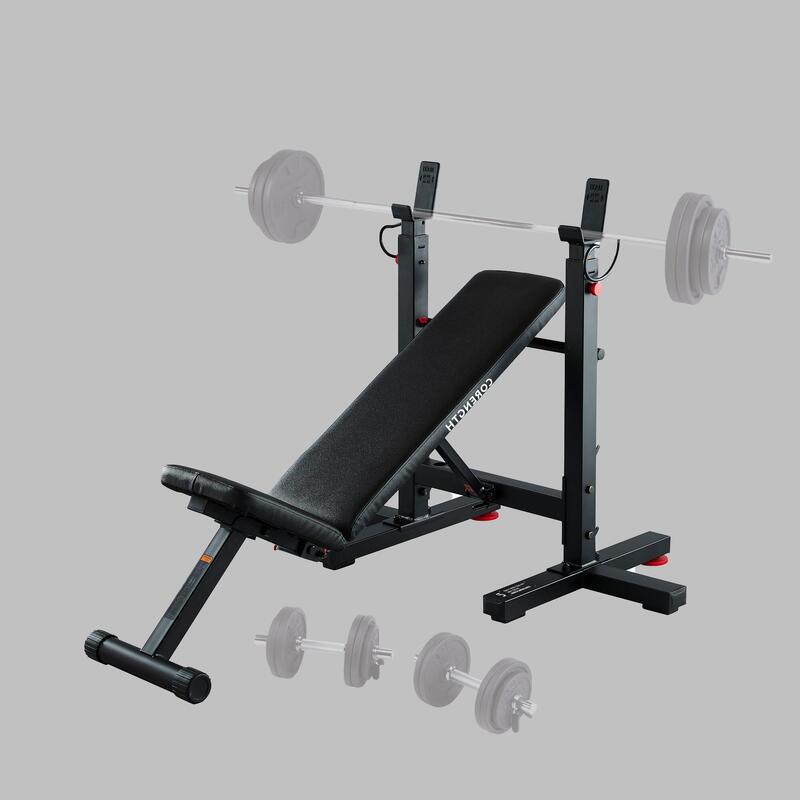 Banc de musculation avec chandelles pliables, inclinable - bench