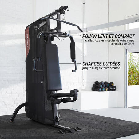 Home gym machine charge guidée compact musculation