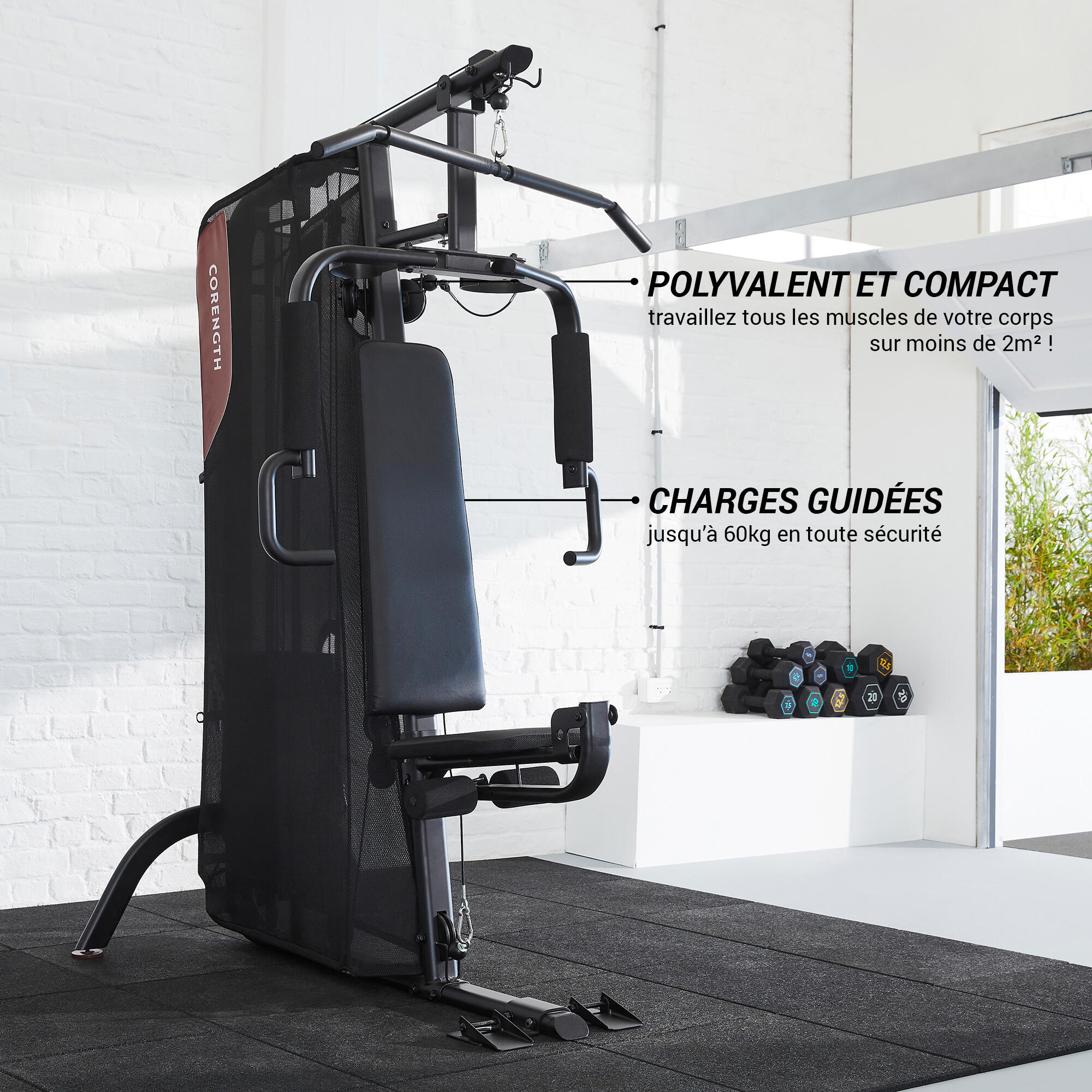 Machine musculation charge guidée compact - Home gym 900 9/10