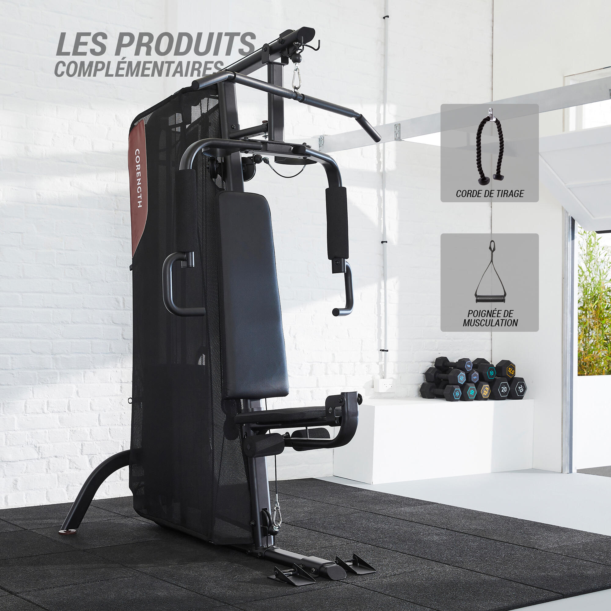 Machine musculation charge guidée compact - Home gym 900 8/10