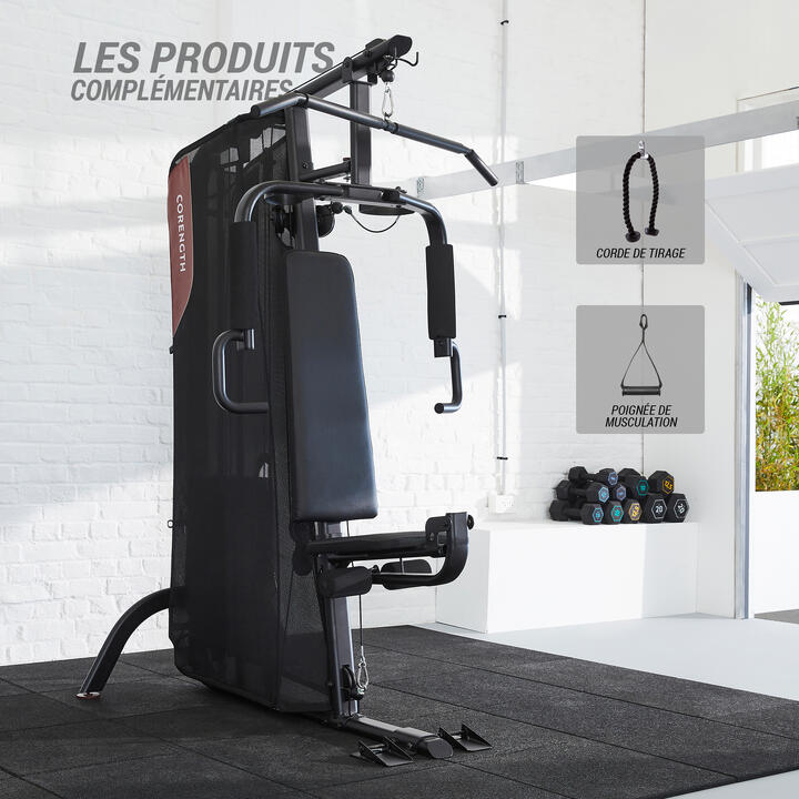 Machine musculation charge guidée compact Home gym 900 CORENGTH Decathlon