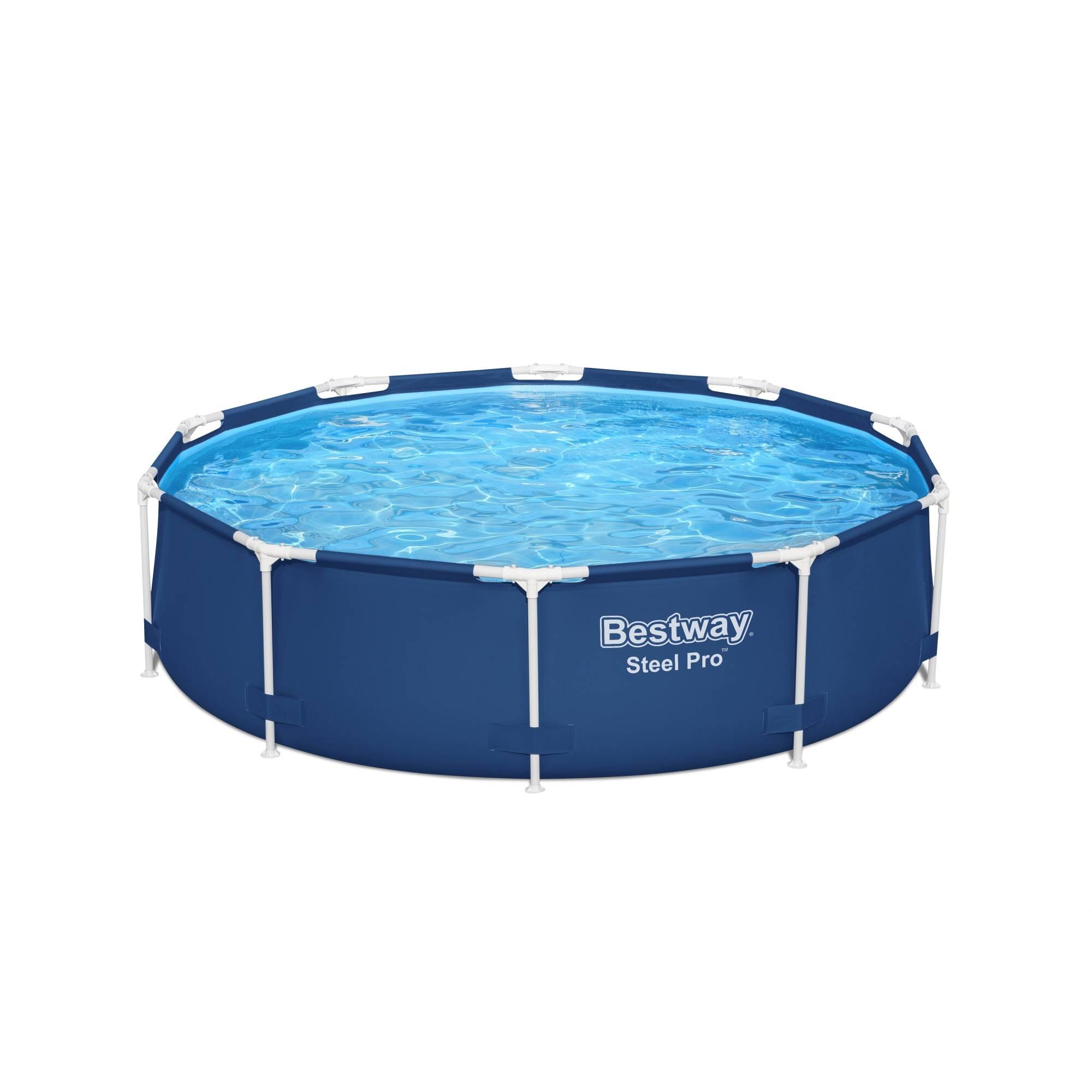 Piscina Steel Pro tubular circular 305x76cm + bomba e filtro 2/8