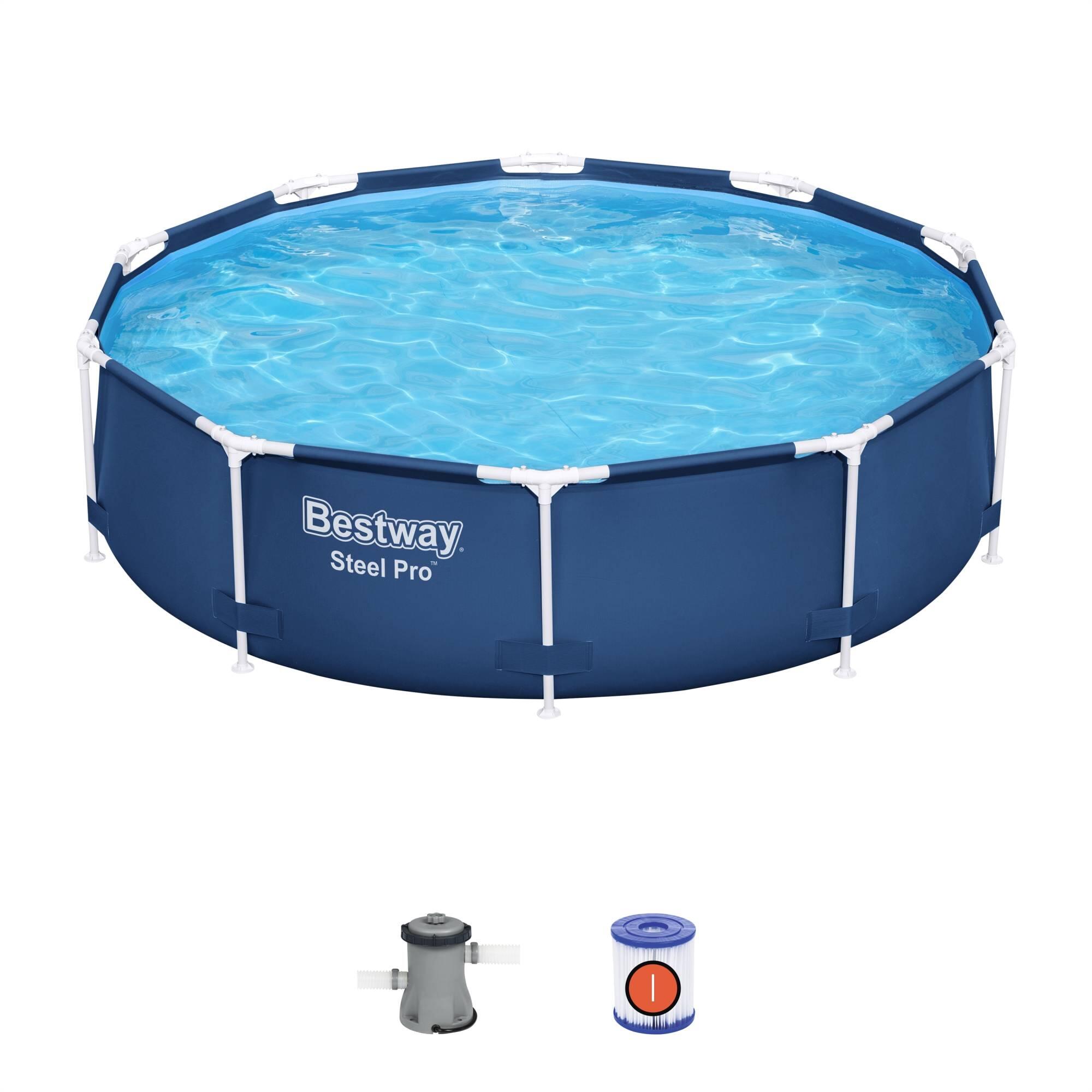 BESTWAY Piscina Steel Pro tubular circular 305x76cm + bomba e filtro