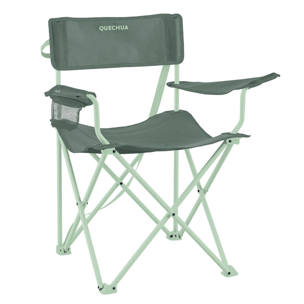 Comfortable folding camping chair, with armrests