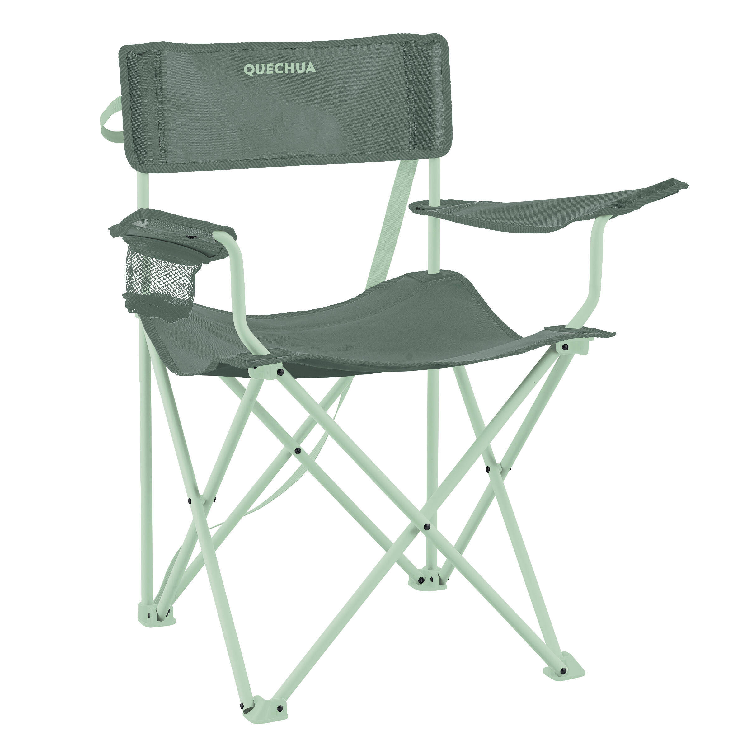Camping Chair Foldable with Armrest Supports up to 110 Kg - Green -  2