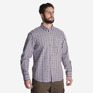 Camisa Manga Lombre Hombre Caza Verney Carron Blanco Cuadros