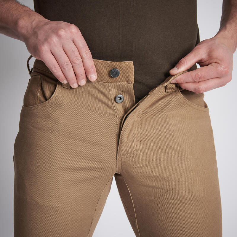 Pantalón De Caza Hombre Solognac 500 Utilitario Marrón Resistente