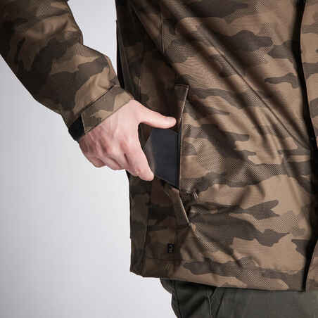 WARM WATERPROOF JACKET 100 CAMO HALFTONE