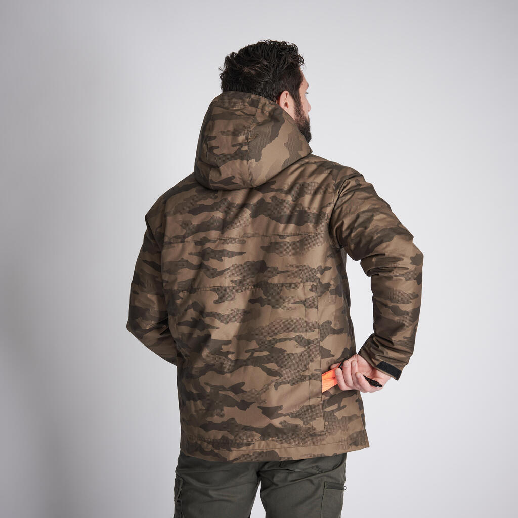 Jacke 100 wasserdicht warm Camouflage Woodland 