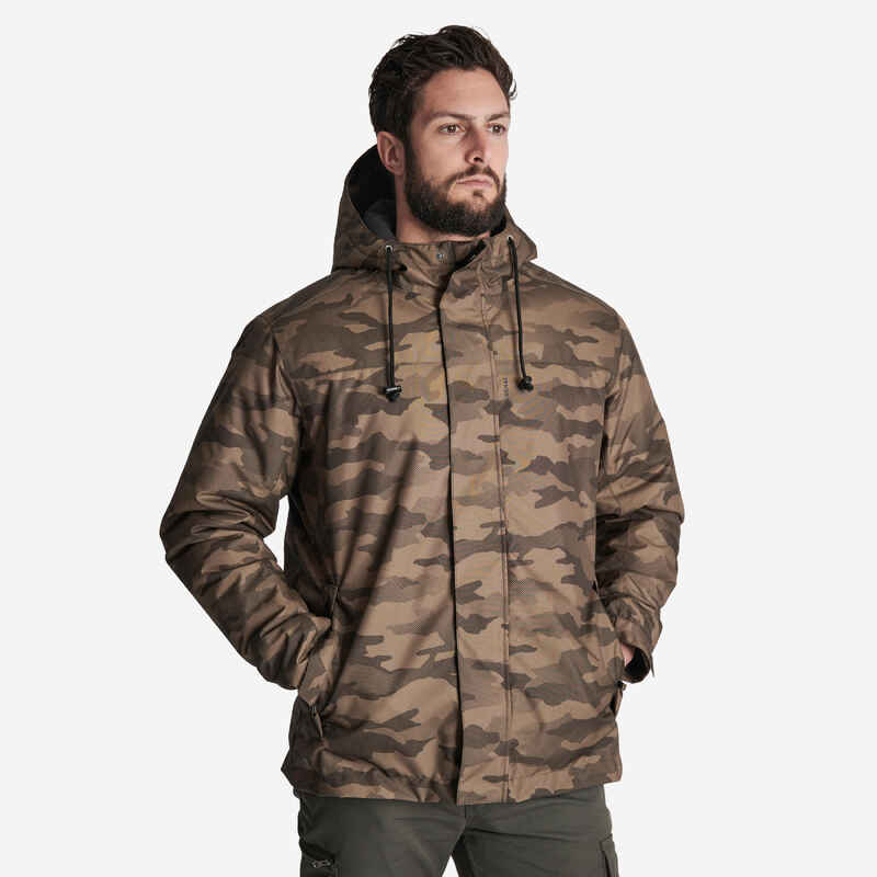 WARM WATERPROOF JACKET 100 CAMO HALFTONE