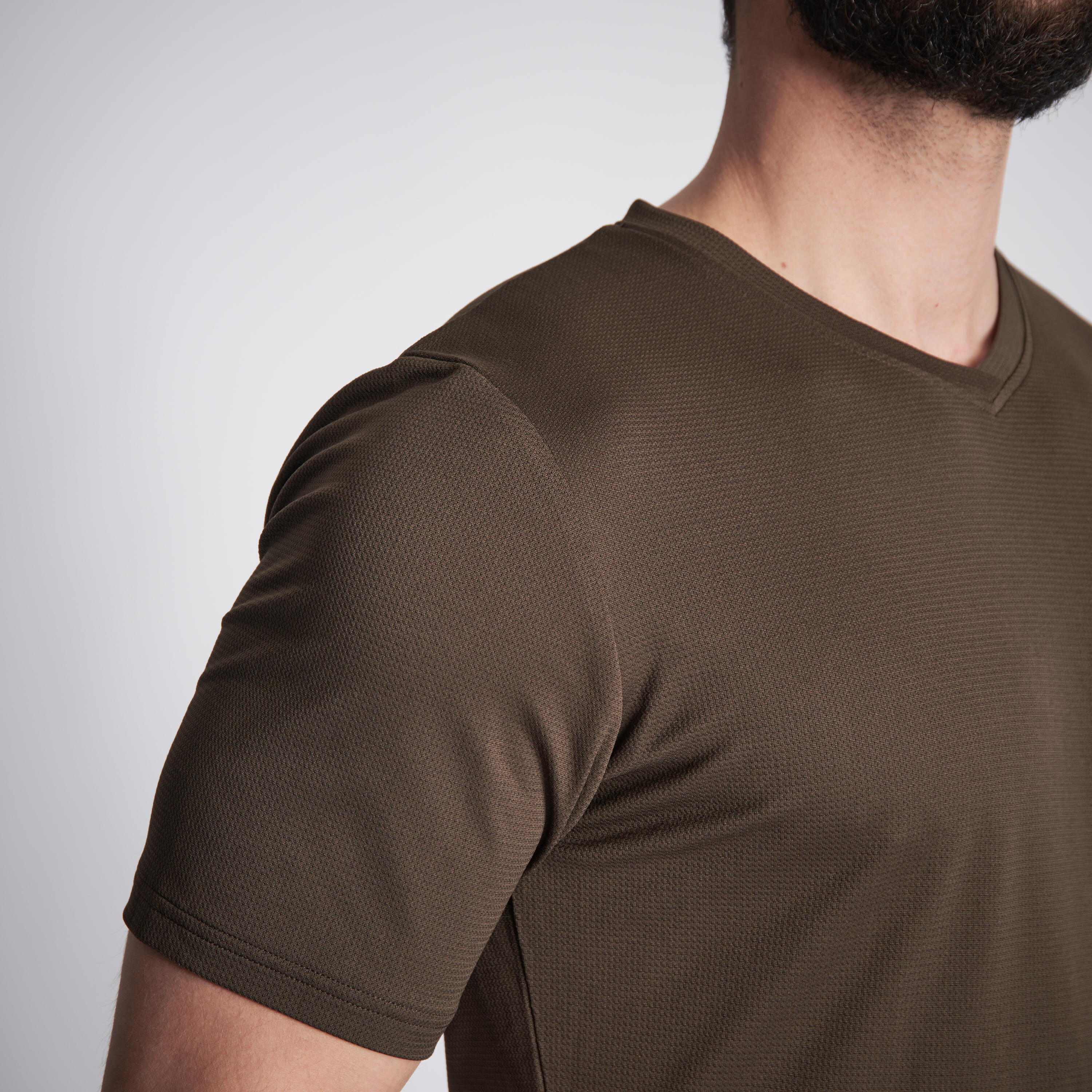 Maglia caccia uomo 100 traspirante marrone 4/5