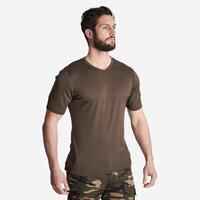Men's Hunting Short-sleeved Breathable T-shirt 100 dark brown