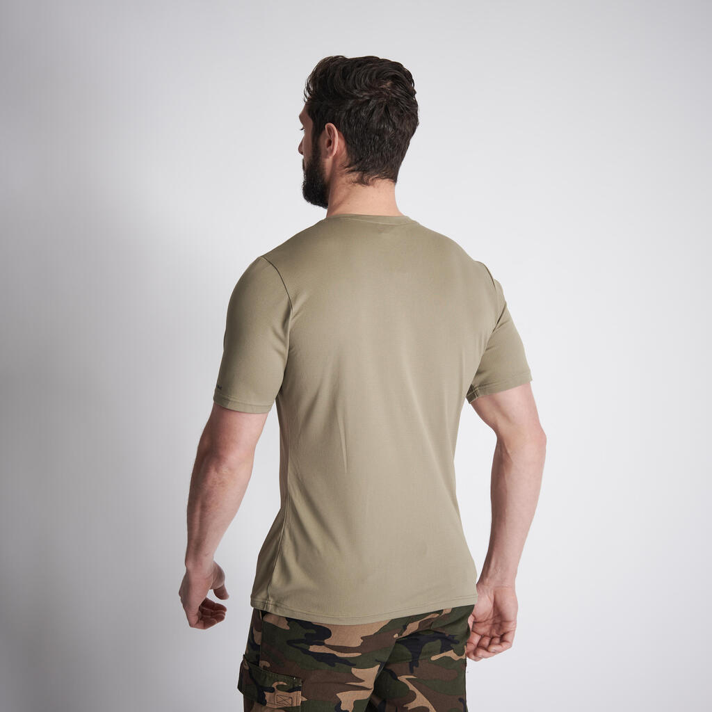 Jagd-T-Shirt 100 Herren atmungsaktiv braun 