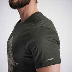 Cotton short-sleeved T-shirt - 100 Boar green