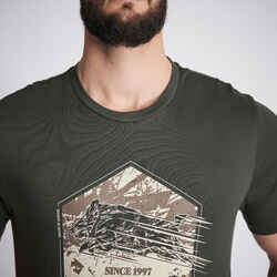 Cotton short-sleeved T-shirt - 100 Boar green