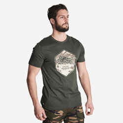 Cotton short-sleeved T-shirt - 100 Boar green