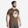 T-shirt manches courtes coton 100 Cerf Marron