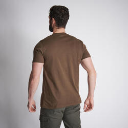 T-shirt manches courtes  coton 100 Cerf Marron