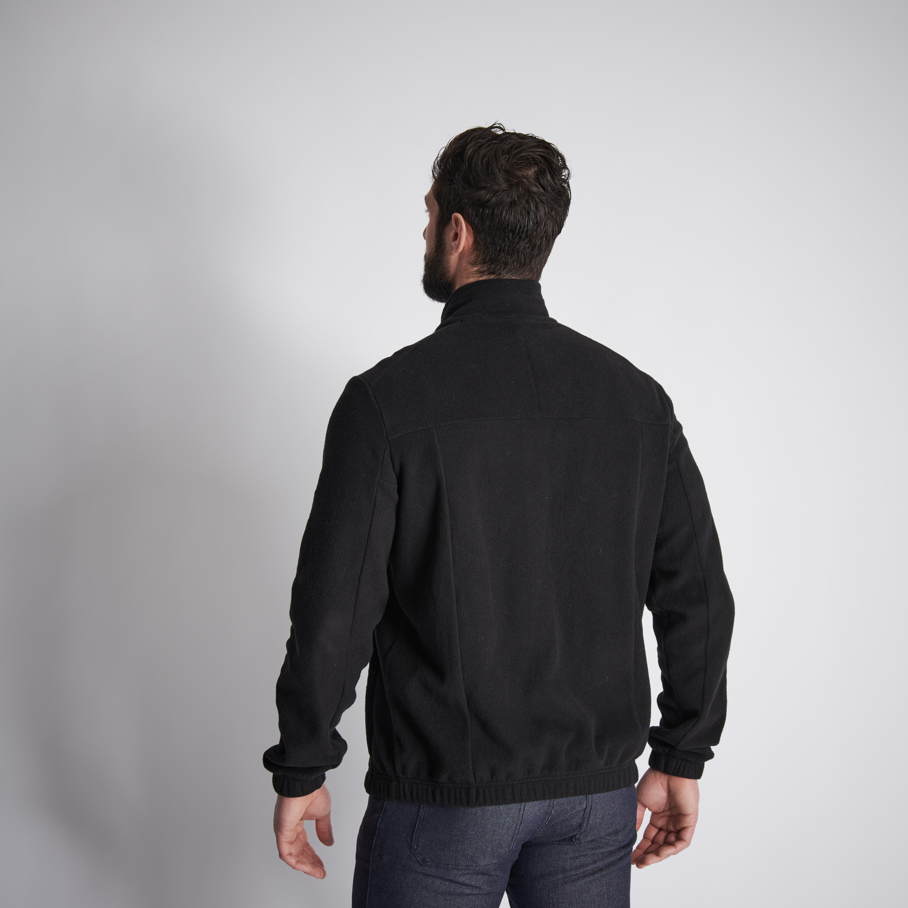 Men's Fleece Hunting Jacket – 500 - smoked black, - - Solognac - Decathlon