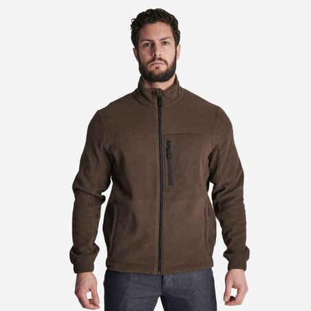 Chaqueta polar térmica de avistamiento para Hombre Solognac 500 cafe