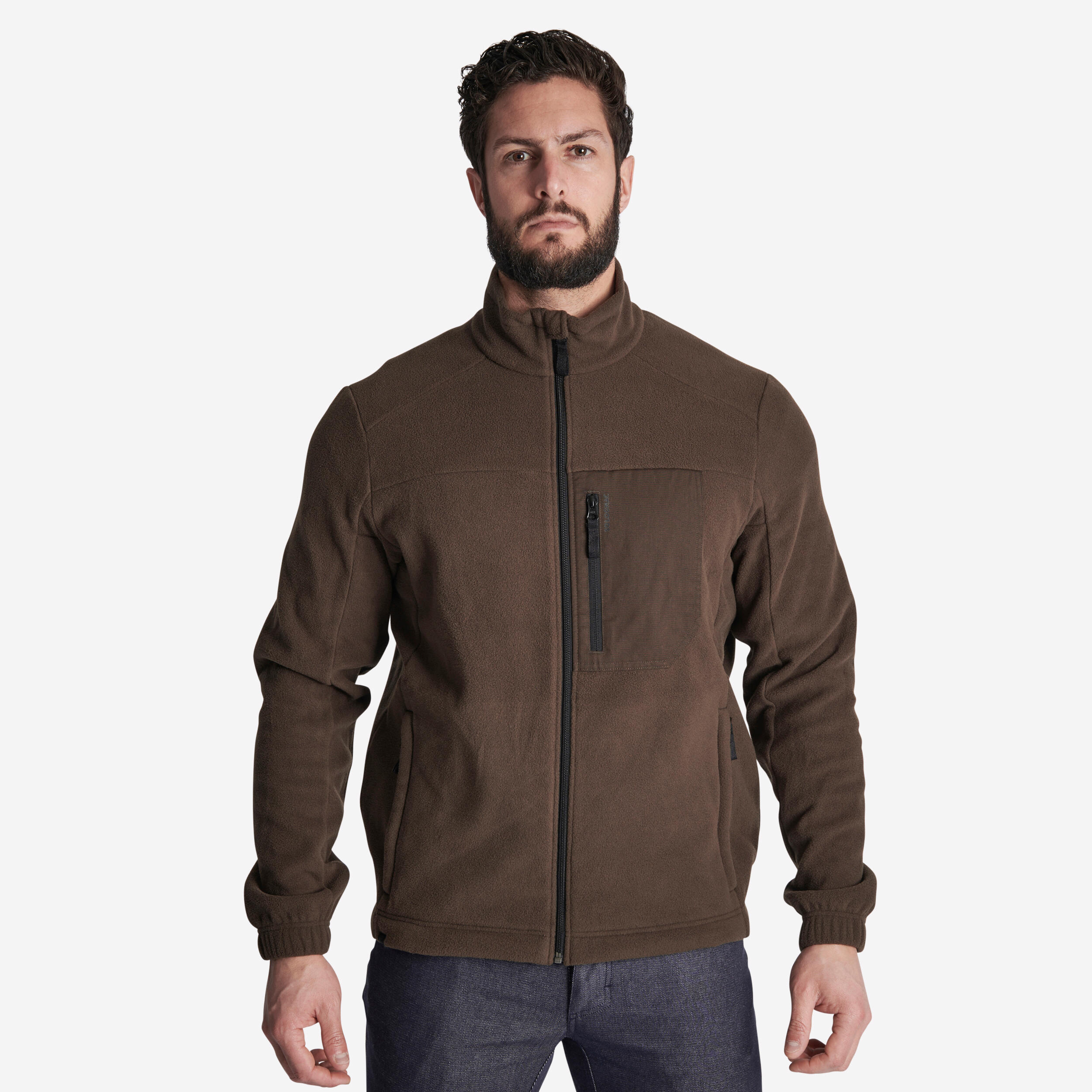 Sudadera Caza de Tejido Polar Reciclado Solognac 500 Adulto Cafe Decathlon