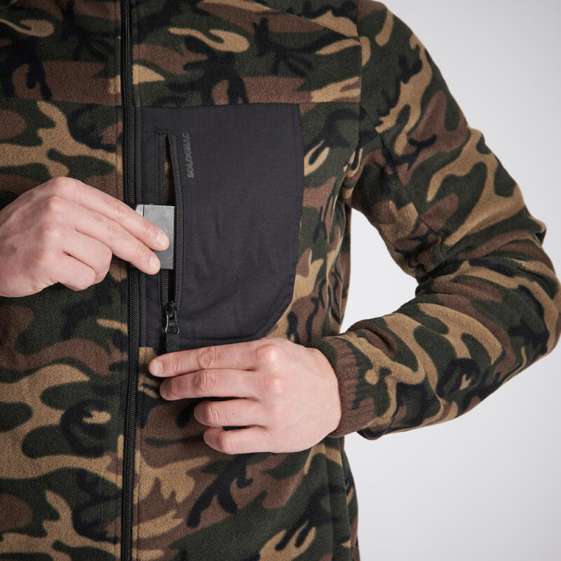 Camouflage fleece jas voor de jacht 500