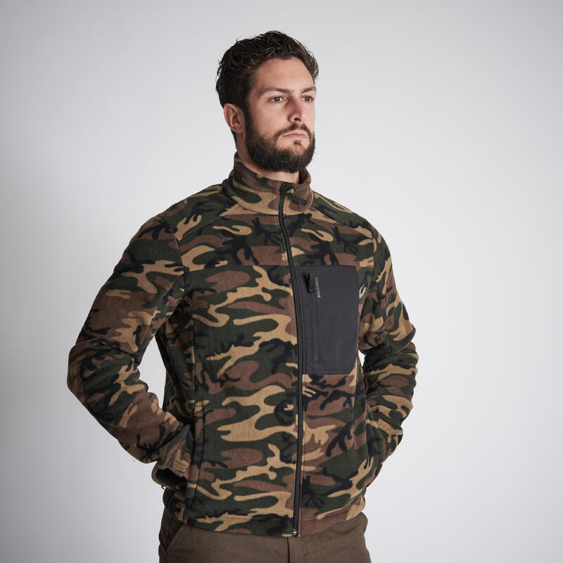 Camouflage fleece jas voor de jacht 500