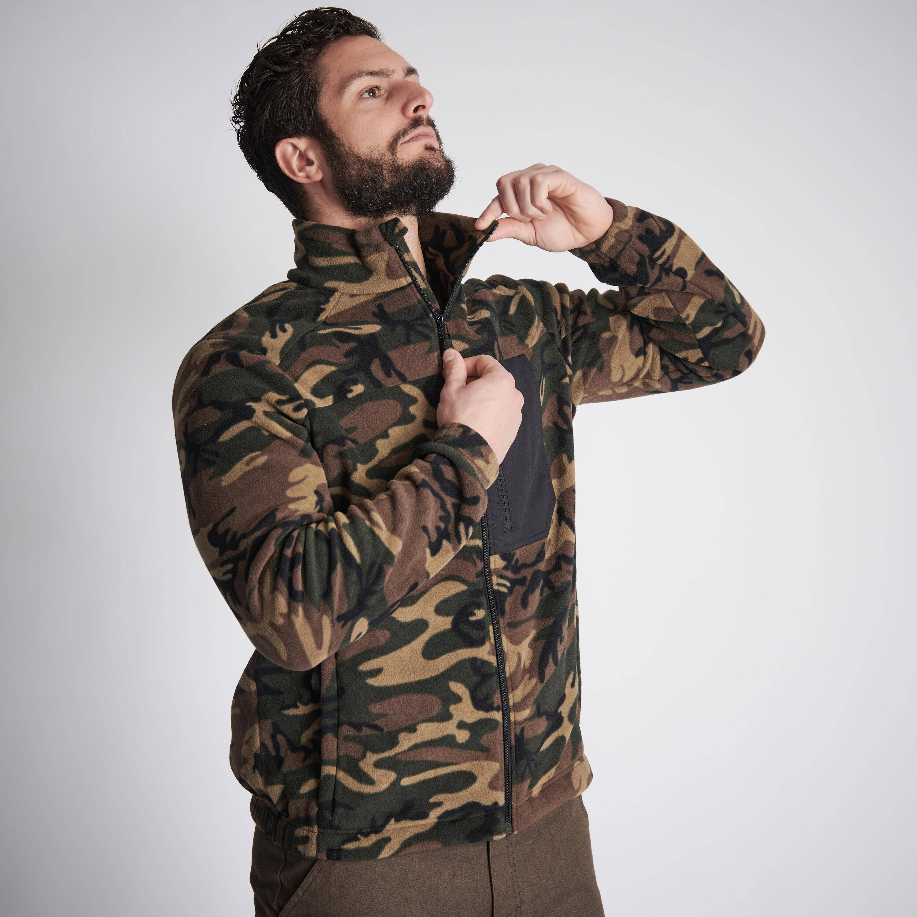 Men Fleece Army Military Camo Print500 - Camo Green -  3