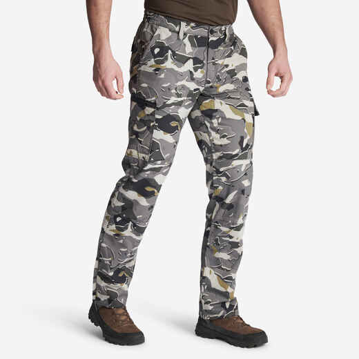 
      Men’s Regular Trousers - Steppe 300 Woodland Camo Grey
  