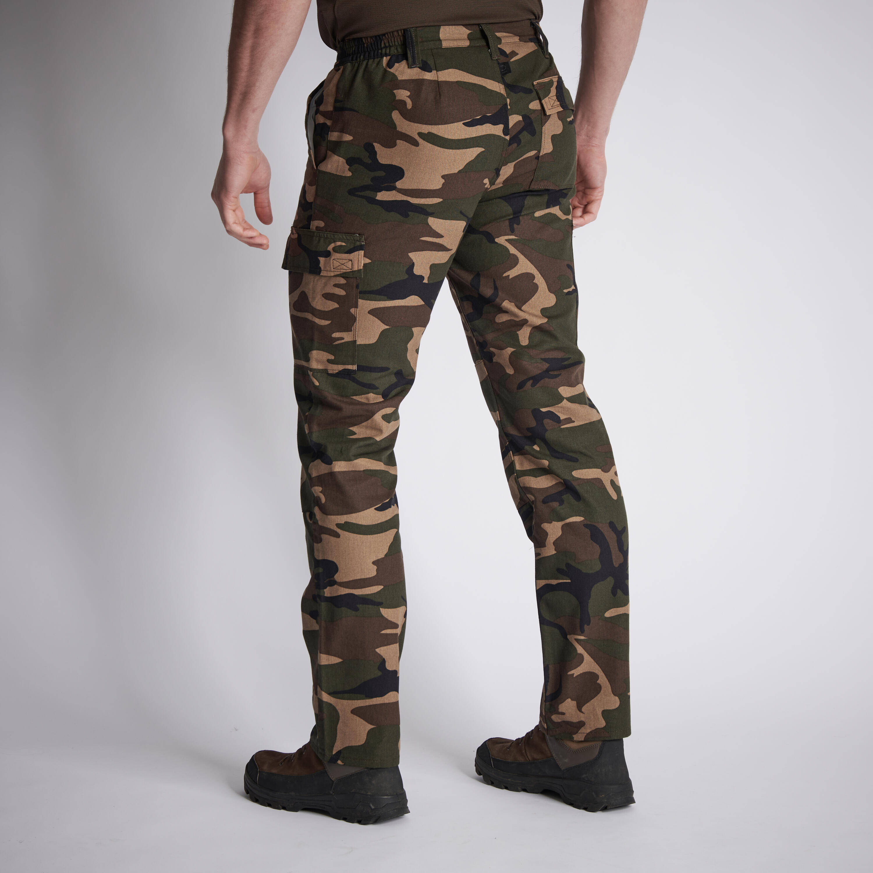 Men Cargo Trousers Pants Army Military Camo Print SG-300 - Woodland Green -  2
