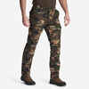 Jagdhose Steppe 300 Cargo strapazierfähig camouflage grün 