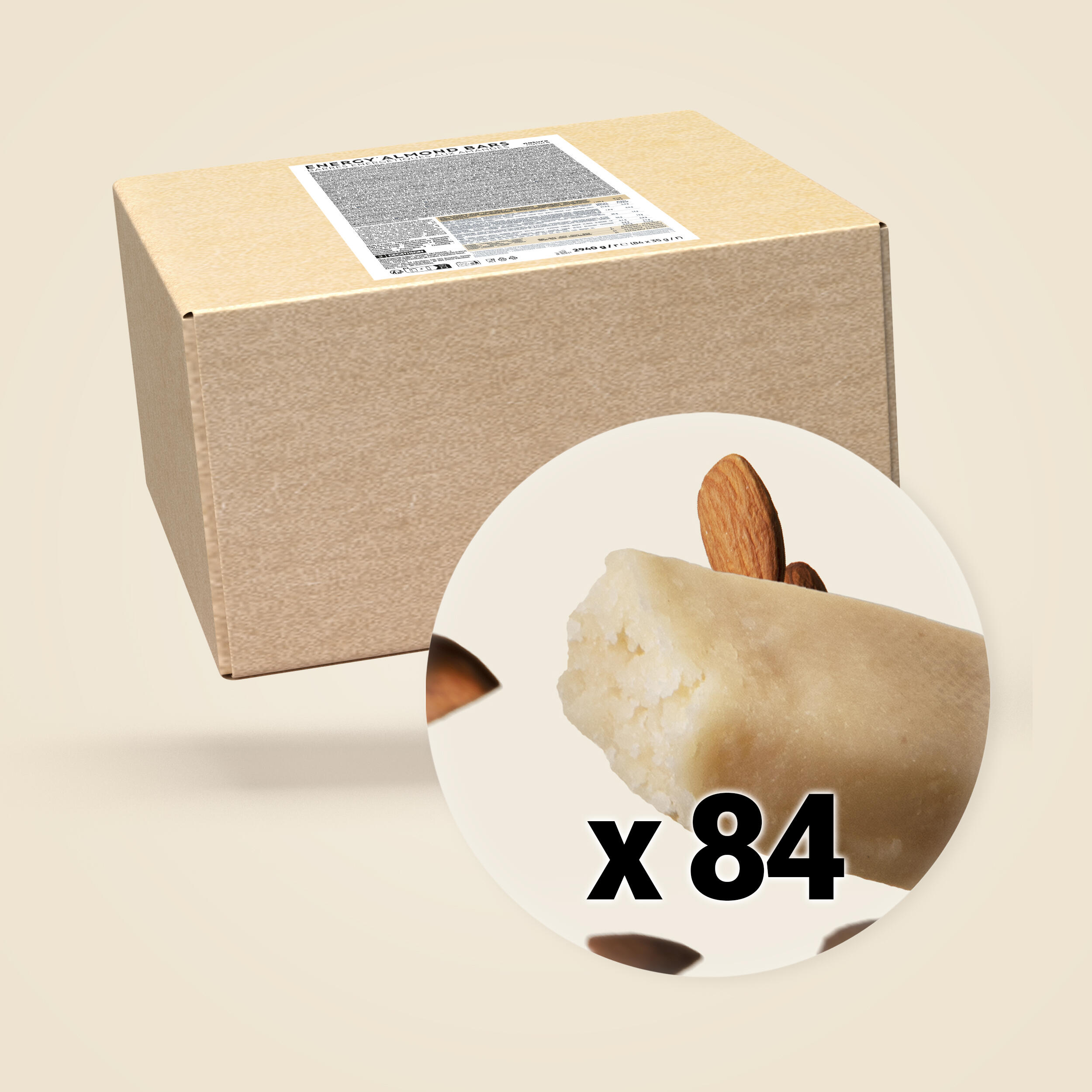 Barrette energetiche alla pasta di mandorle 84x25g 4/5