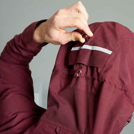 Mountain Bike Rain Jacket EXPL 700 - Burgundy