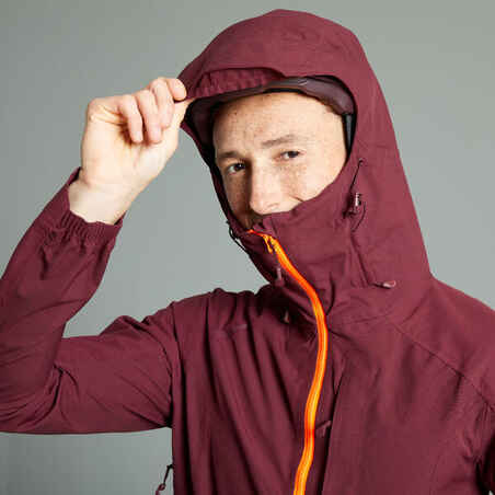 Mountain Bike Rain Jacket EXPL 700 - Burgundy