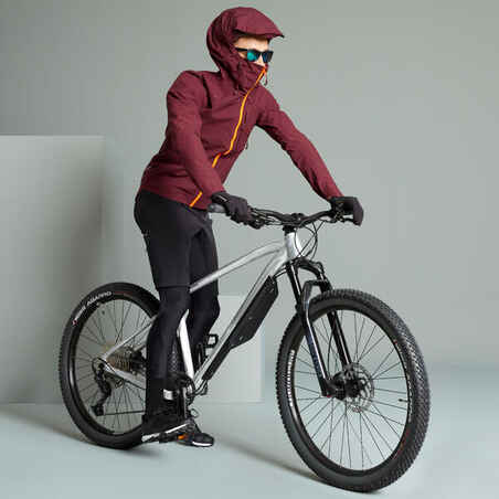 Mountain Bike Rain Jacket EXPL 700 - Burgundy