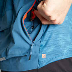 Short-Sleeved Mountain Biking Jersey Expl 500 - Blue