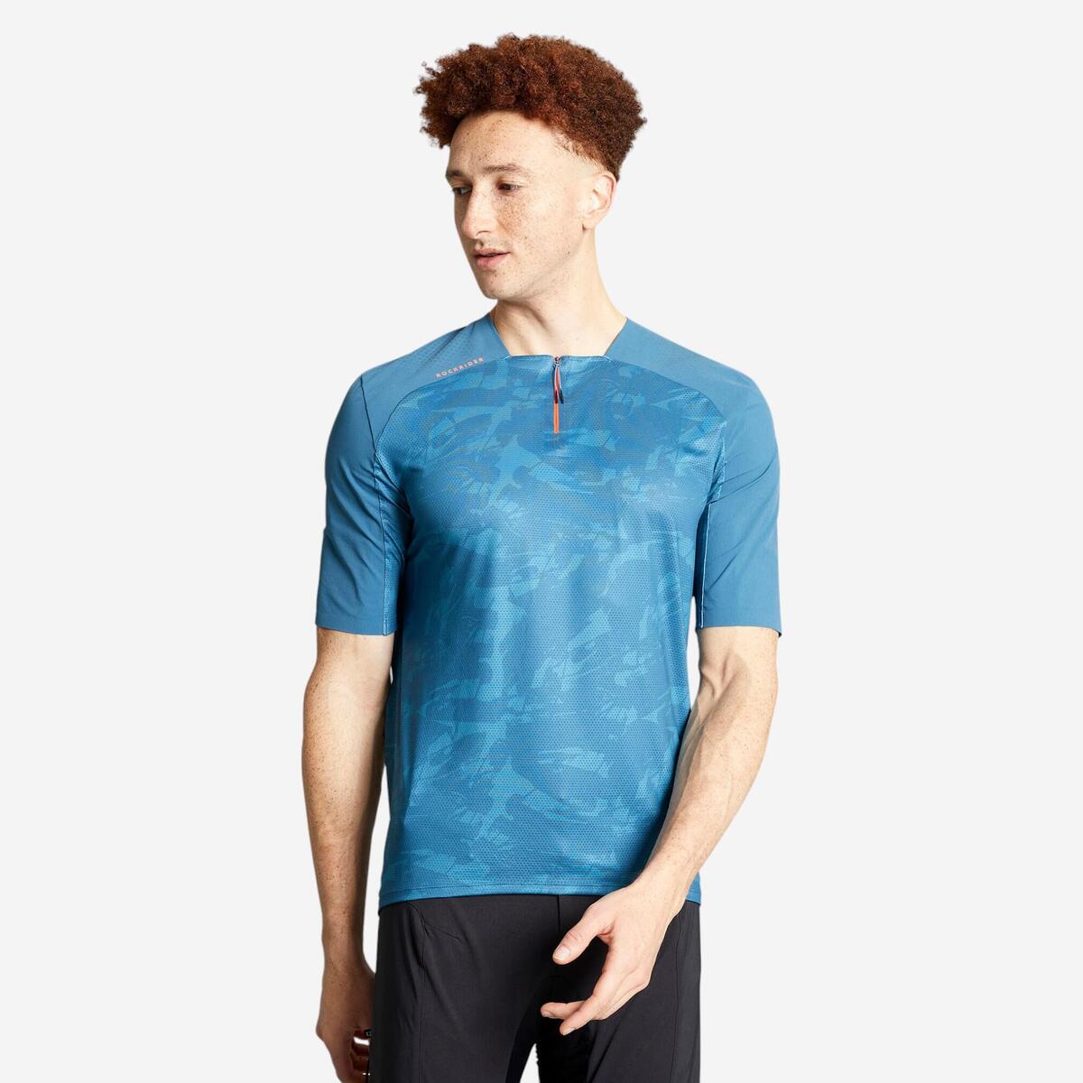 MAILLOT MANCHES COURTES VELO VTT EXPL 500 BLEU