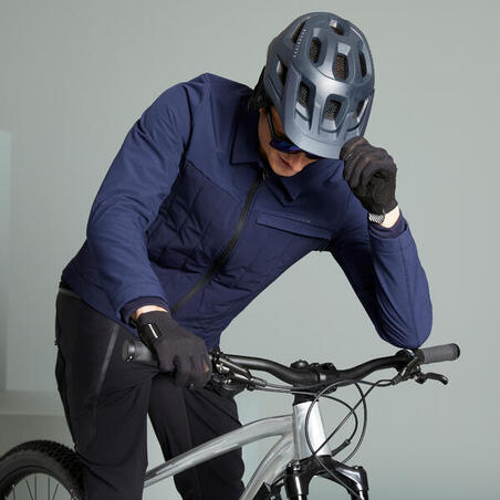 Куртка чоловіча EXPL 500 для гірського велоспорту зимова синя