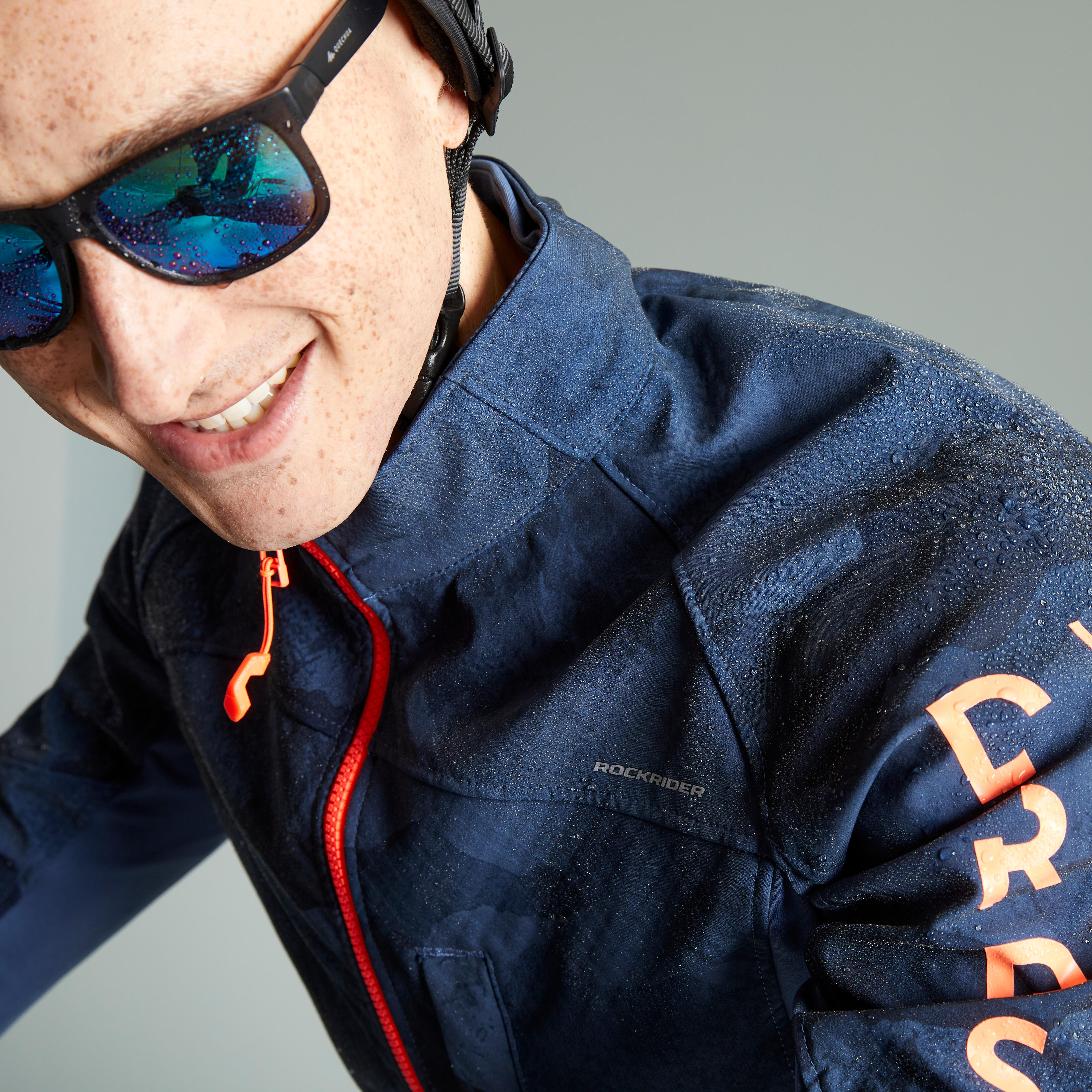 Veste de velo VTT Randonnee Homme ST 500 rouge noire ROCKRIDER Decathlon