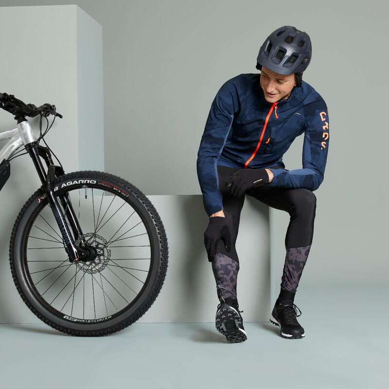 Férfi kerékpáros nadrág, kantáros, téli - EXPL 500-as